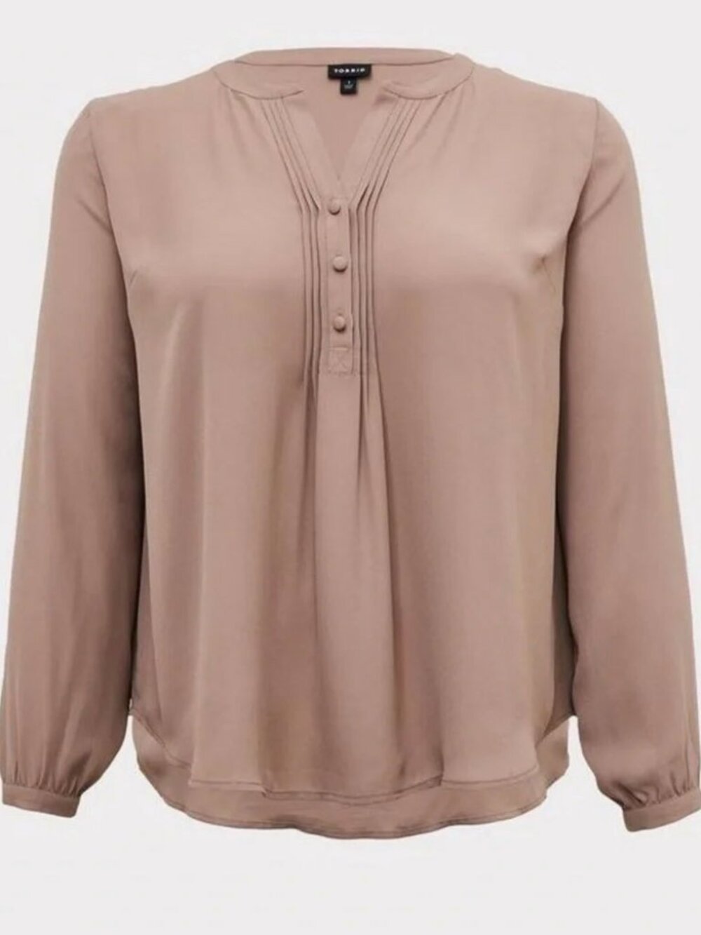 Torrid Georgette Pintuck Button-Front Blouse